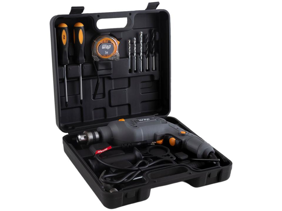 Furadeira e Parafusadeira de Impacto Wap 700W com Maleta 12 Peças WF 700K10 - 6