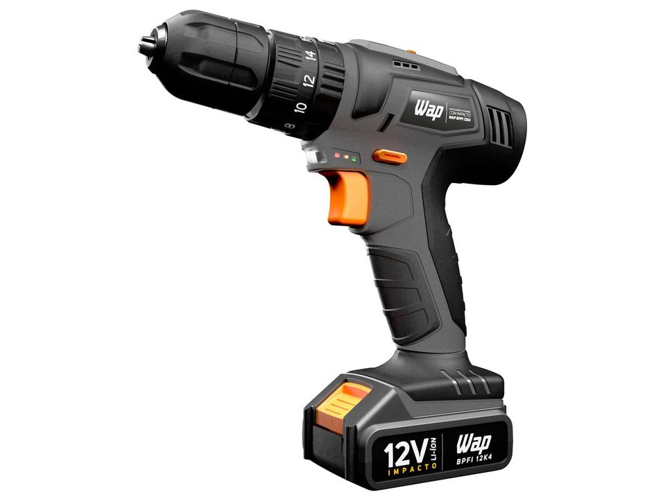 Furadeira e Parafusadeira de Impacto Wap a Bateria 12V 16 Peças BPFI 12K4 - 4