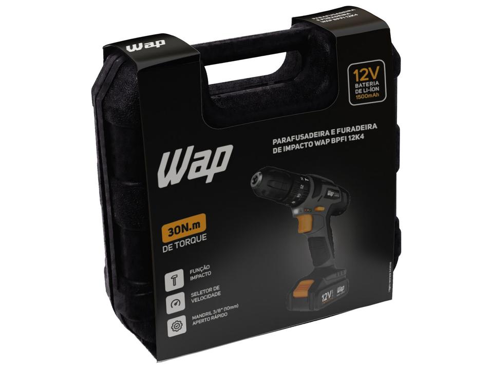 Furadeira e Parafusadeira de Impacto Wap a Bateria 12V 16 Peças BPFI 12K4 - 17