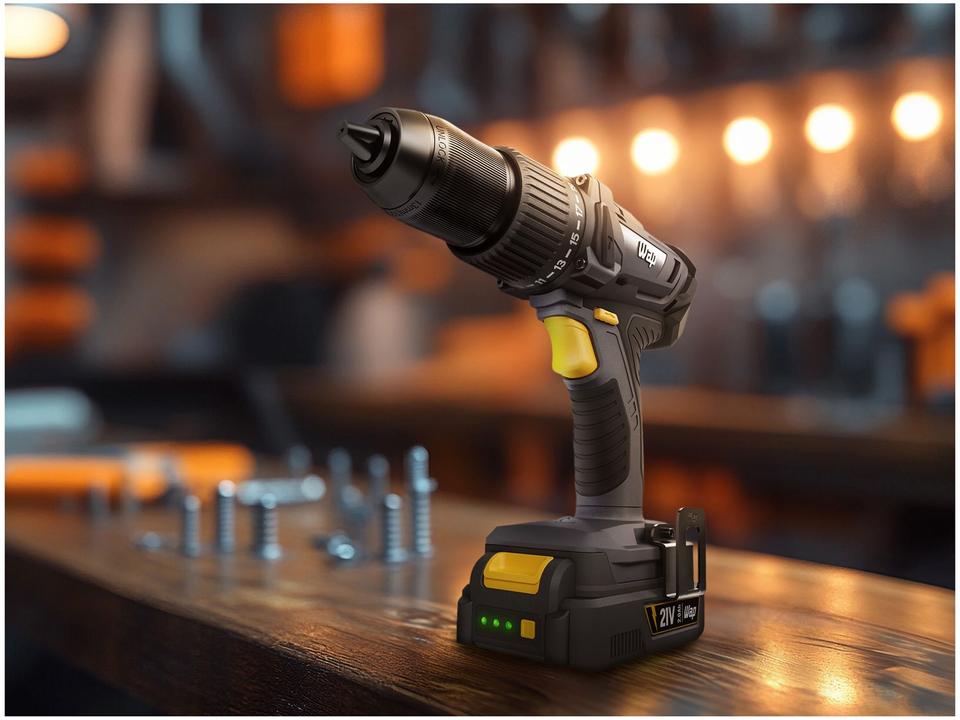 Furadeira e Parafusadeira de Impacto WAP a Bateria 2000 mAh com Maleta K21 ID03 - 2