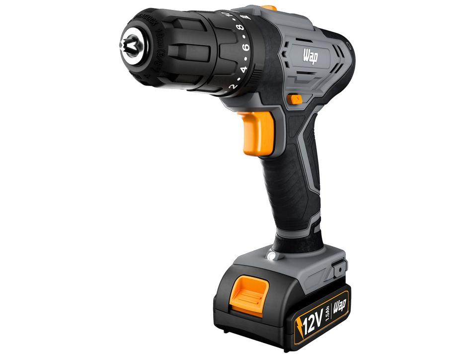 Furadeira e Parafusadeira  de Impacto WAP a Bateria com Maleta 15 Peças WF 12K4.2 - 7
