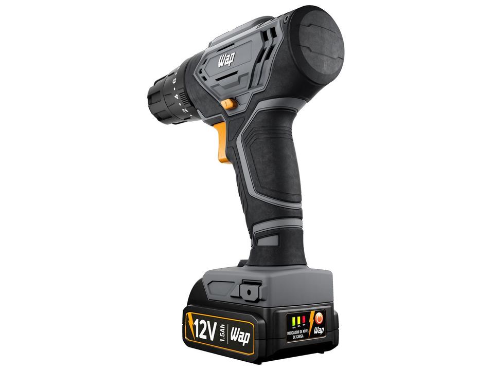 Furadeira e Parafusadeira  de Impacto WAP a Bateria com Maleta 15 Peças WF 12K4.2 - 9