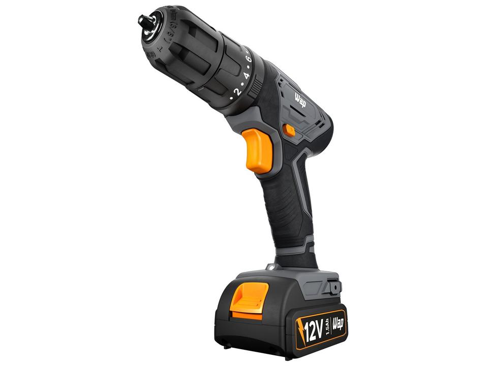 Furadeira e Parafusadeira  de Impacto WAP a Bateria com Maleta 15 Peças WF 12K4.2 - 4