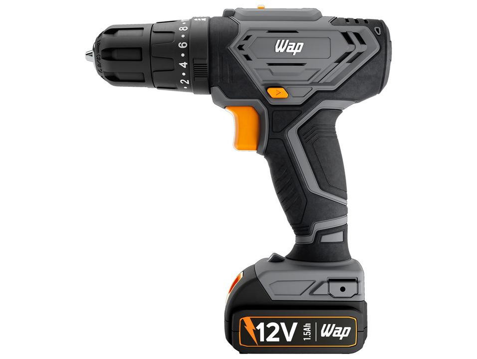 Furadeira e Parafusadeira  de Impacto WAP a Bateria com Maleta 15 Peças WF 12K4.2 - 5
