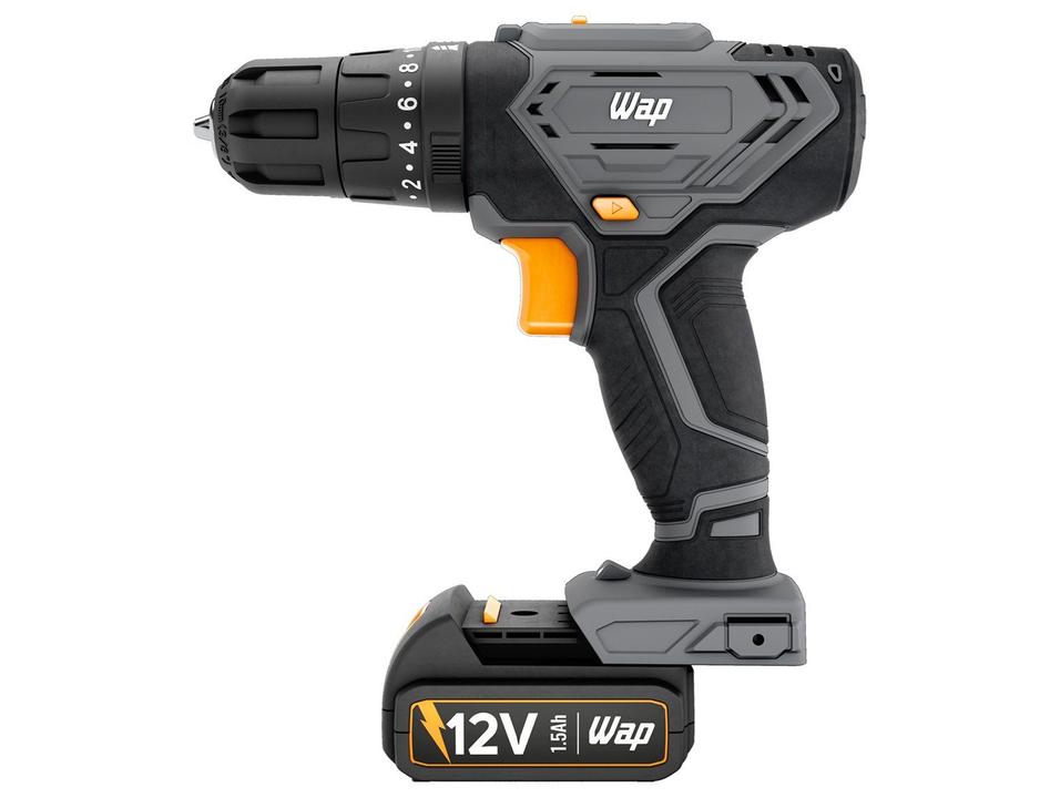 Furadeira e Parafusadeira  de Impacto WAP a Bateria com Maleta 15 Peças WF 12K4.2 - 6