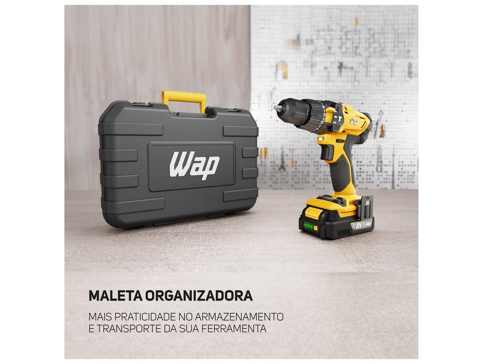 Furadeira e Parafusadeira de Impacto Wap a Bateria com Maleta 4 Peças K21 ID02 - 9