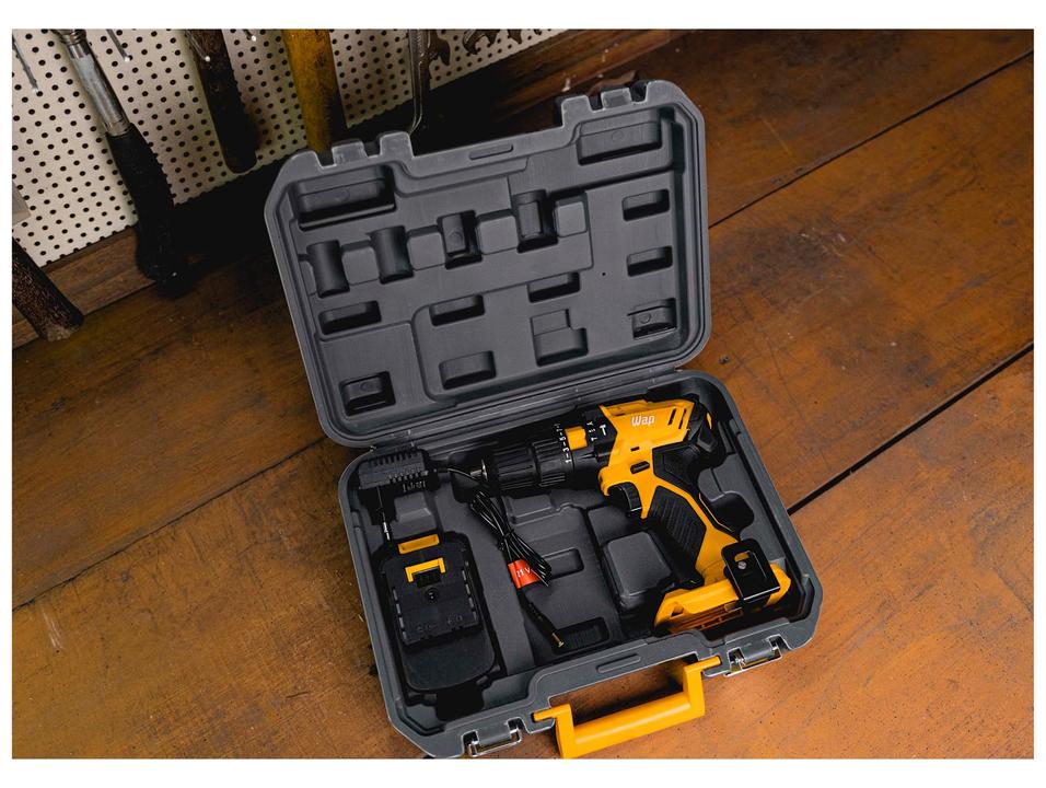 Furadeira e Parafusadeira de Impacto Wap a Bateria com Maleta 4 Peças K21 ID02 - 11