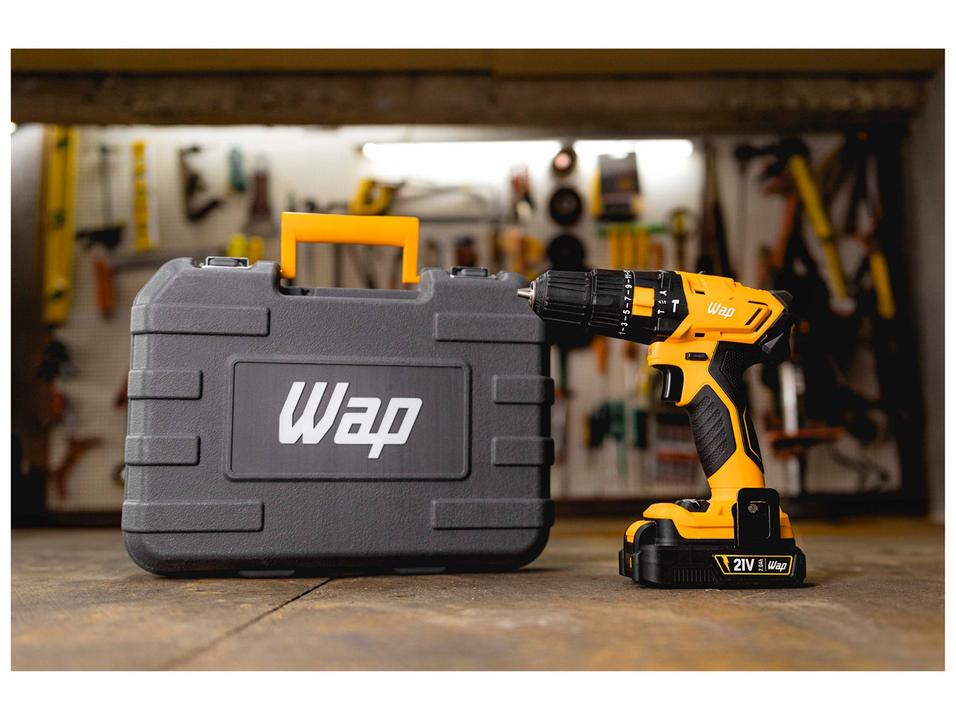 Furadeira e Parafusadeira de Impacto Wap a Bateria com Maleta 4 Peças K21 ID02 - 10
