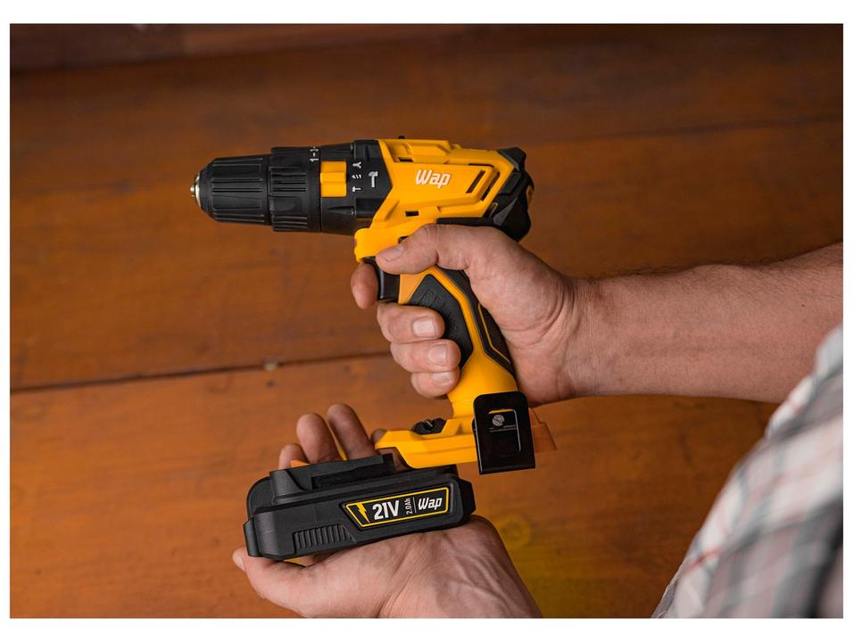 Furadeira e Parafusadeira de Impacto Wap a Bateria com Maleta 4 Peças K21 ID02 - 14