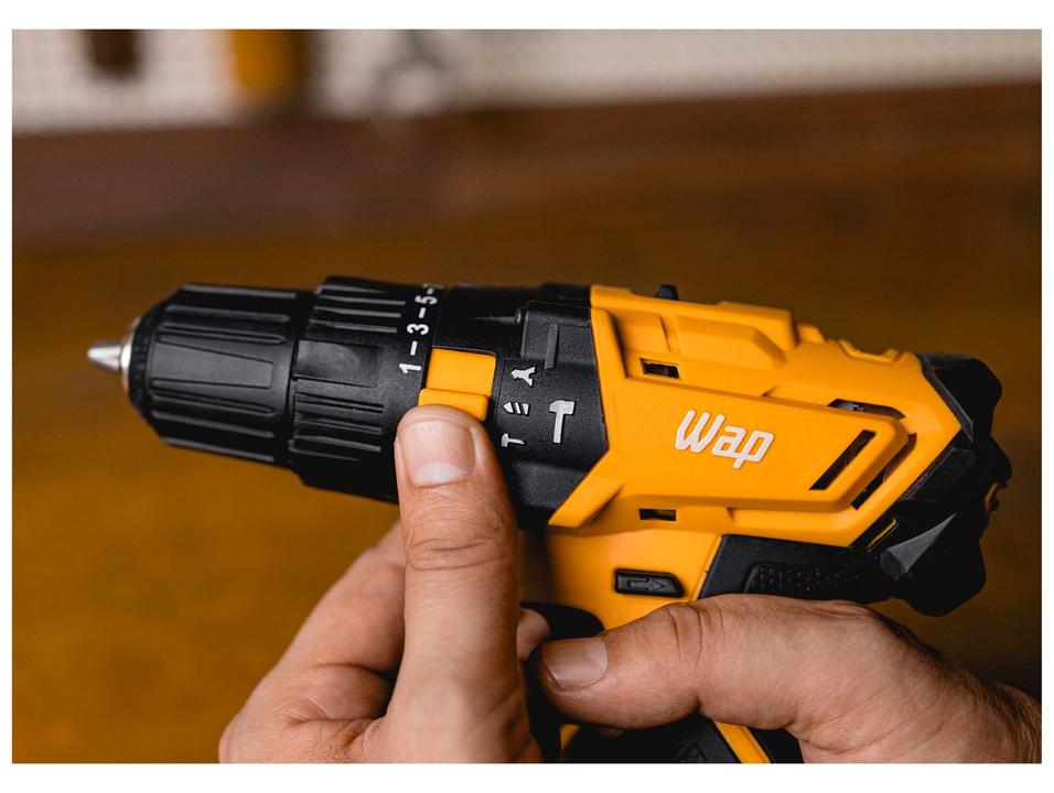 Furadeira e Parafusadeira de Impacto Wap a Bateria com Maleta 4 Peças K21 ID02 - 12
