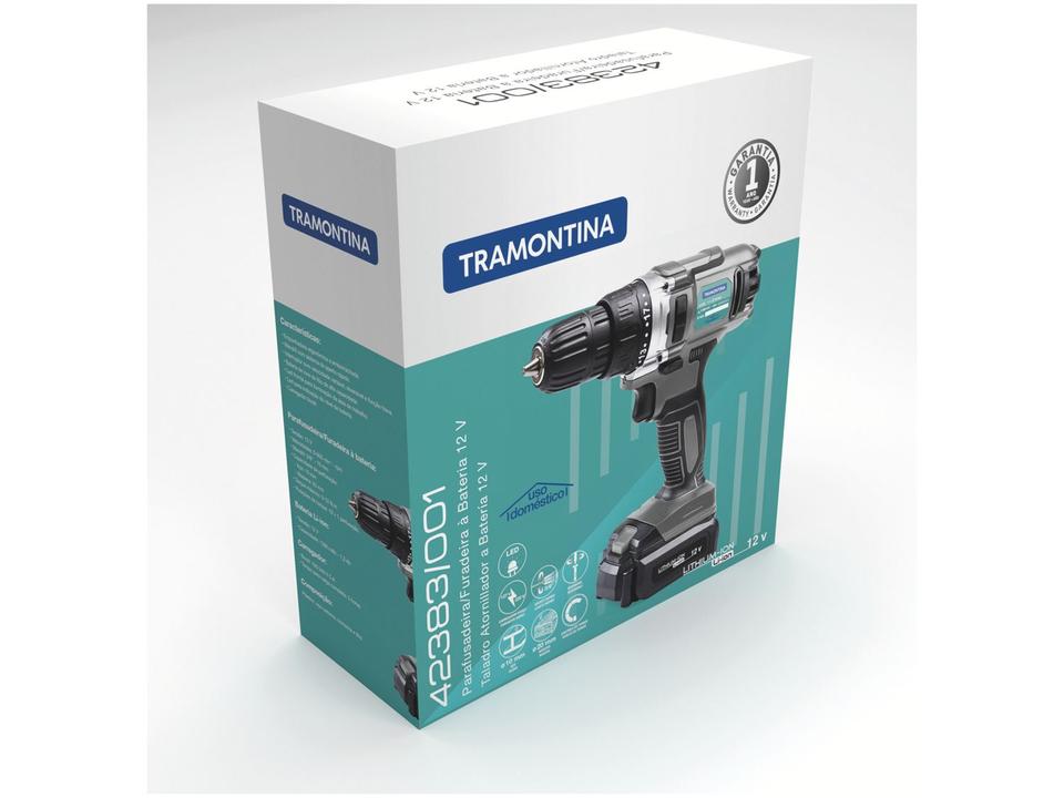 Furadeira e Parafusadeira Tramontina a Bateria 12V Peças 42383001 - 2