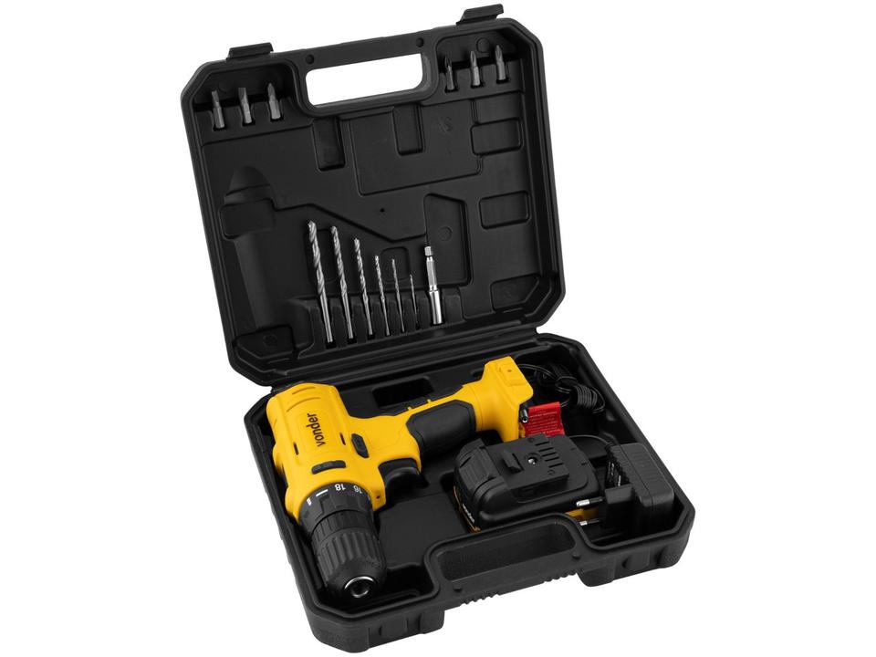 Furadeira e Parafusadeira Vonder a Bateria 12V com Maleta 18 Peças PFV 120 - 2