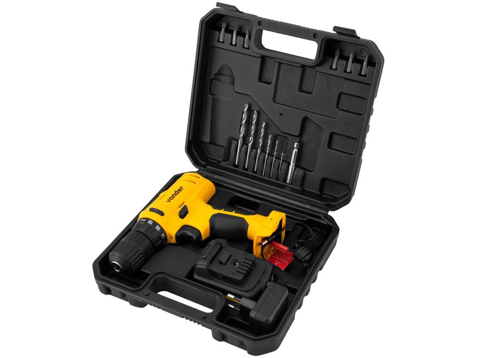 Furadeira e Parafusadeira Vonder a Bateria 12V com Maleta 18 Peças PFV 120 - 3