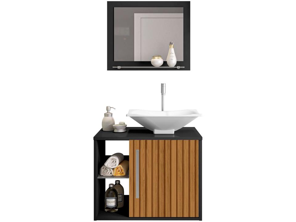 Gabinete Para Banheiro Aéreo com Cuba e Espelheira Móveis Bechara Baden - 3