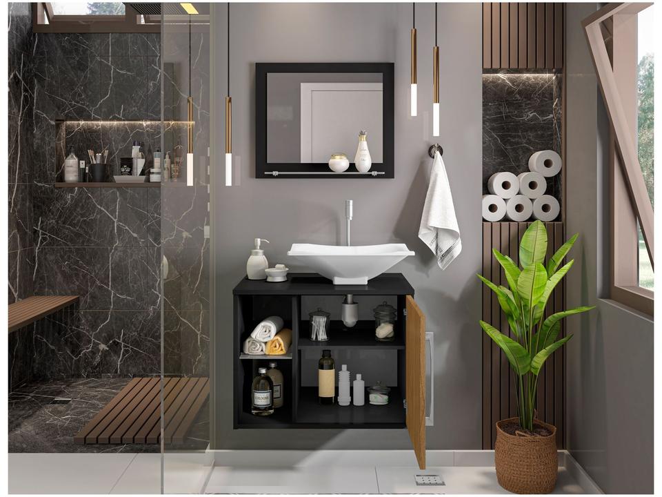 Gabinete Para Banheiro Aéreo com Espelheira Móveis Bechara Baden - 2