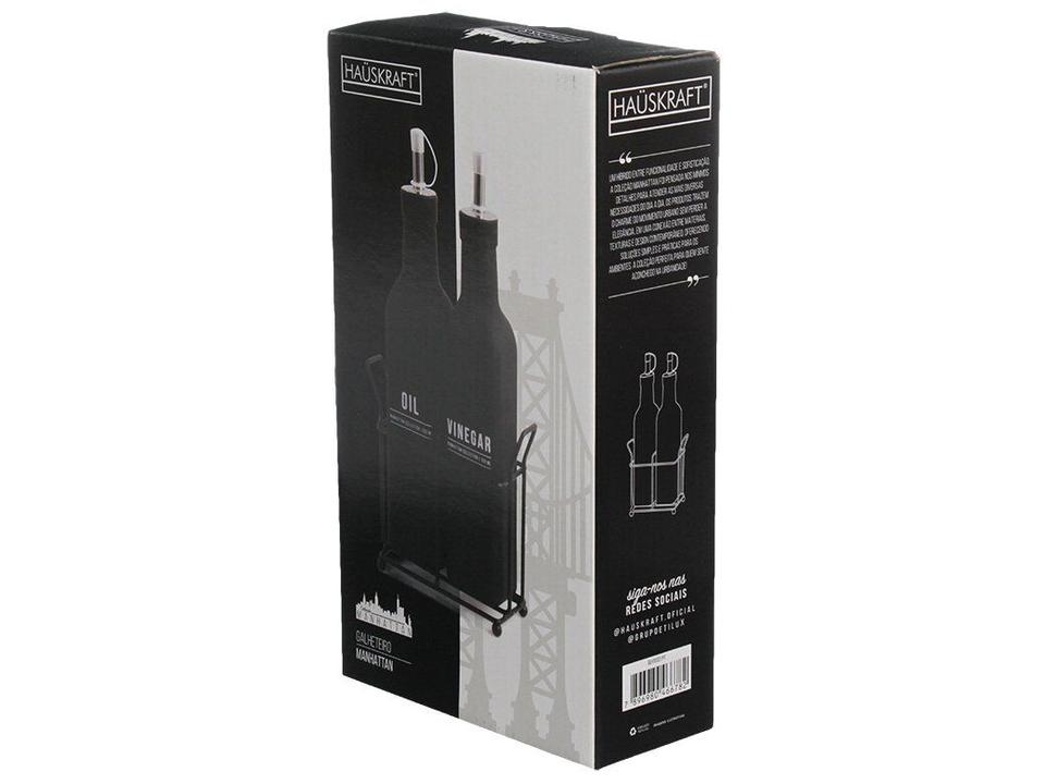 Galheteiro de Vidro Hauskraft com Suporte 2 Peças Manhattan 300ml - 2