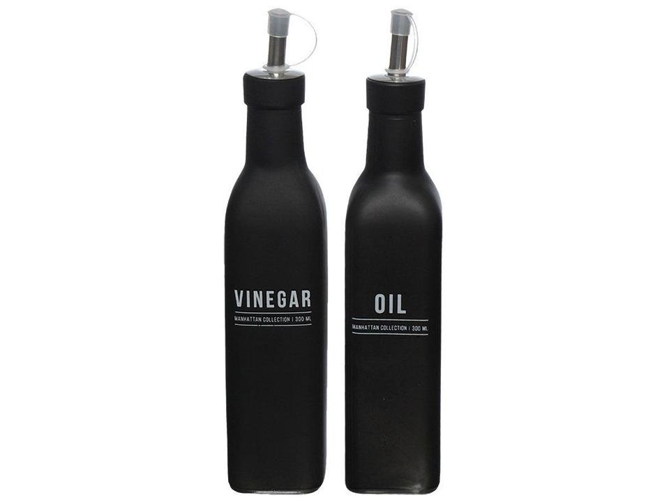 Galheteiro de Vidro Hauskraft com Suporte 2 Peças Manhattan 300ml - 1