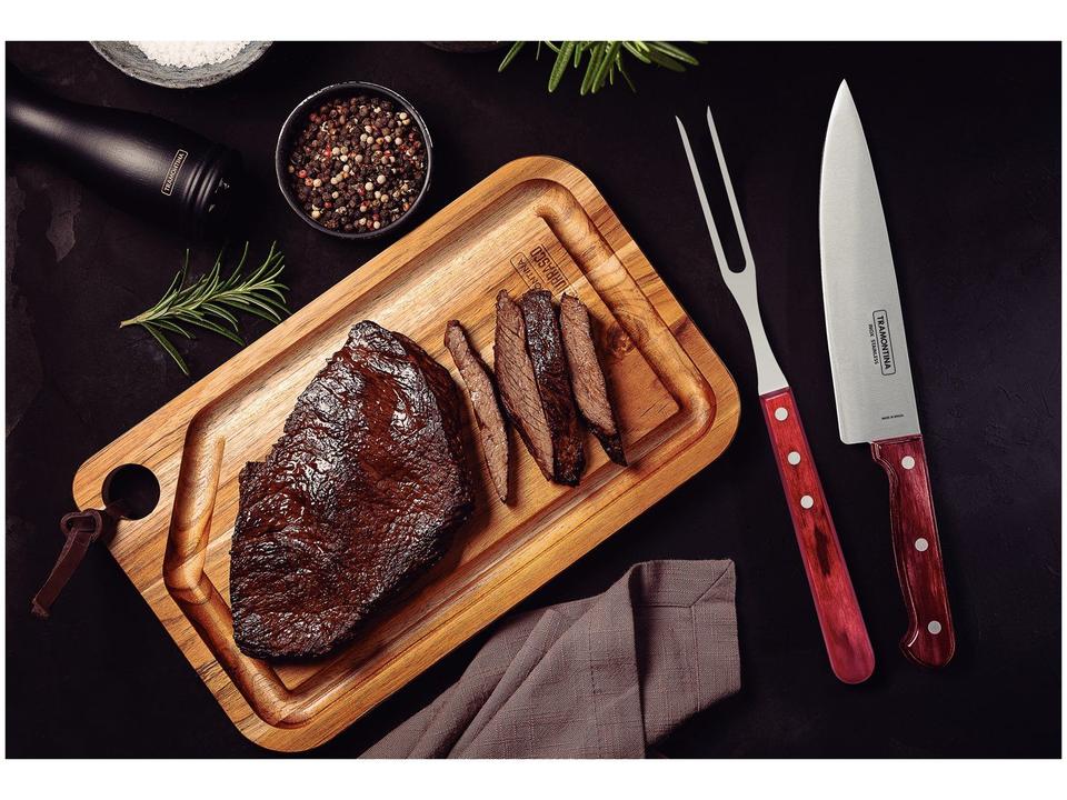 Garfo Trinchante Tramontina Inox Polywood - 1