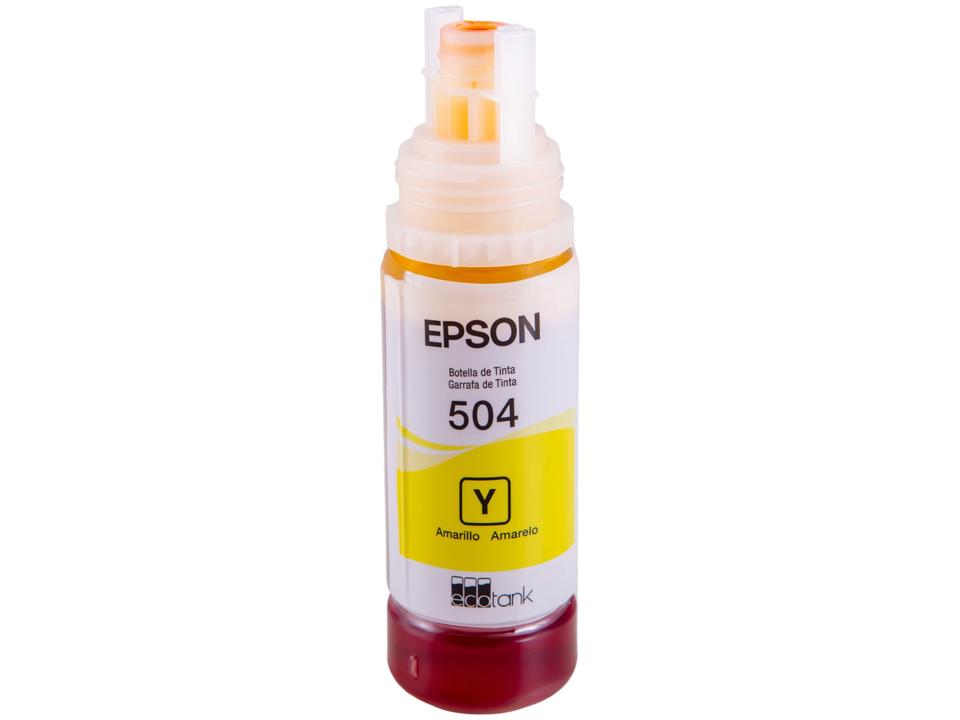 Garrafa de Tinta Epson EcoTank T504 Amarelo Original Refil - 1