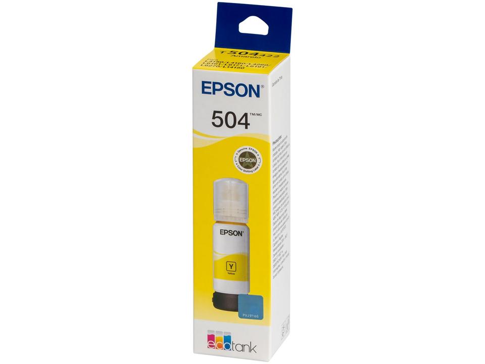 Garrafa de Tinta Epson EcoTank T504 Amarelo Original Refil - 2