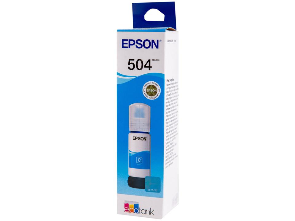 Garrafa de Tinta Epson EcoTank T504 Ciano Refil - 3