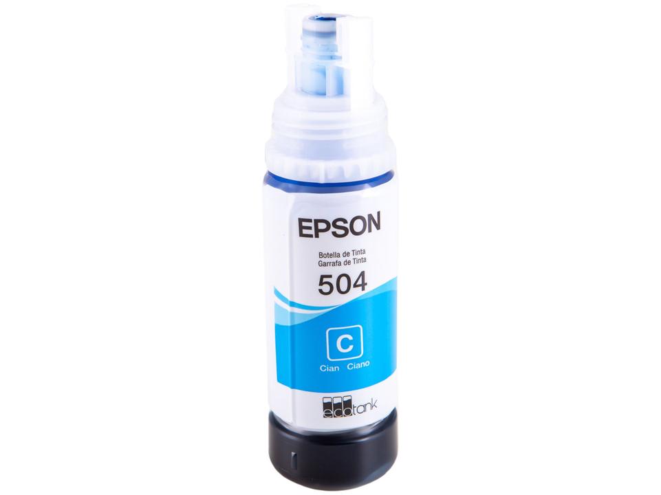 Garrafa de Tinta Epson EcoTank T504 Ciano Refil - 1