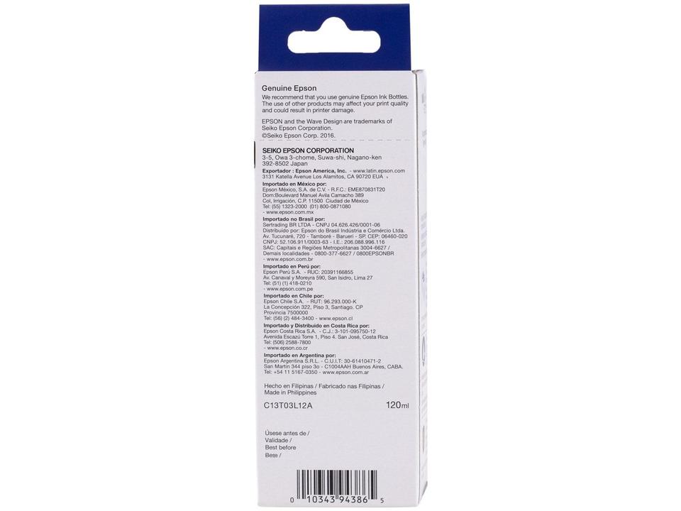 Garrafa de Tinta Epson EcoTank T534120 Preta Original - 7