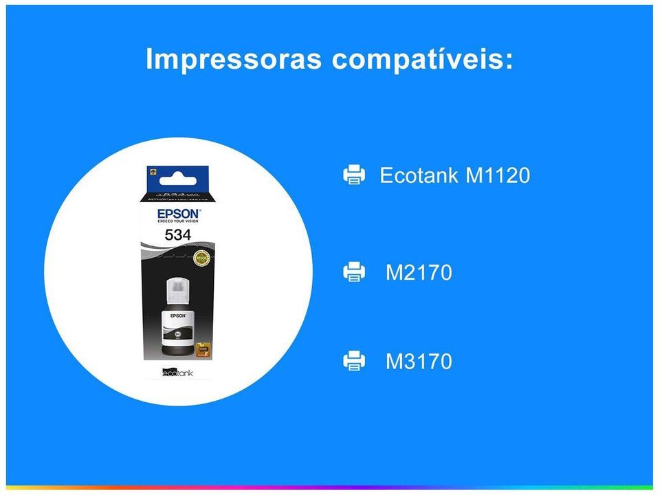 Garrafa de Tinta Epson EcoTank T534120 Preta Original - 1