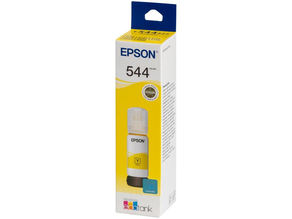 Garrafa de Tinta Epson EcoTank T544 Amarelo Original Refil - 1