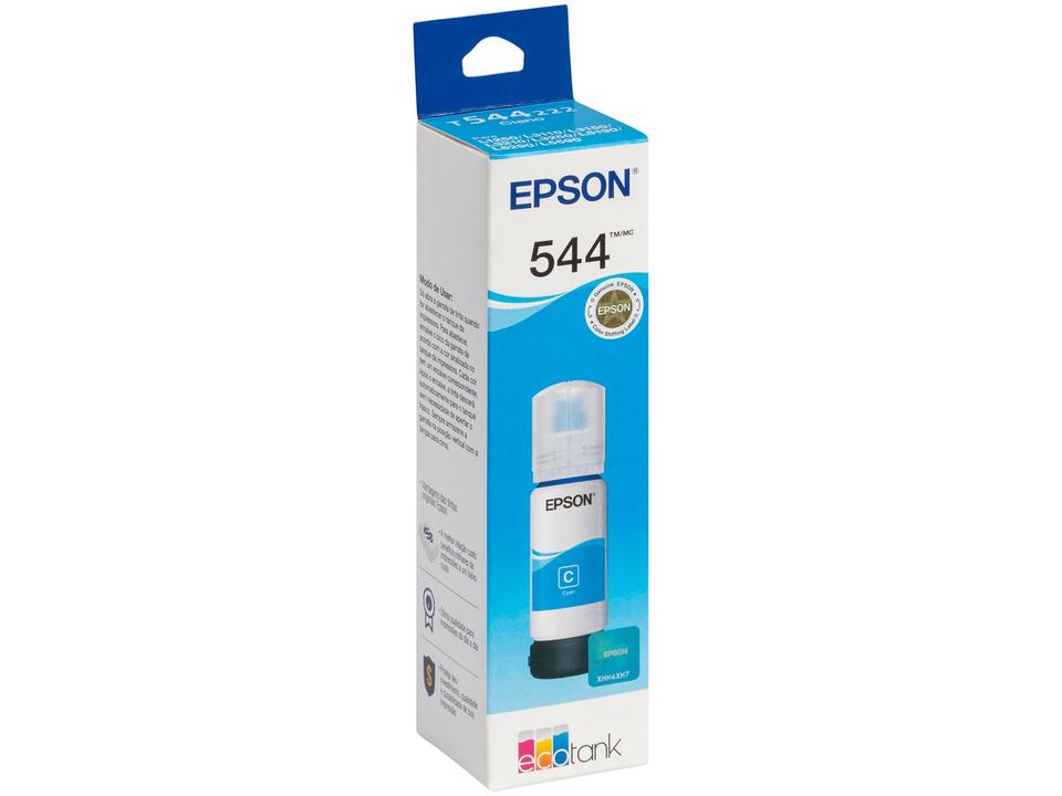 Garrafa de Tinta Epson EcoTank T544 Ciano Original Refil - 3