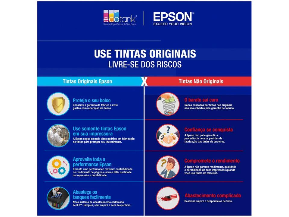 Garrafa de Tinta Epson EcoTank T544220 Ciano Original Refil - 1