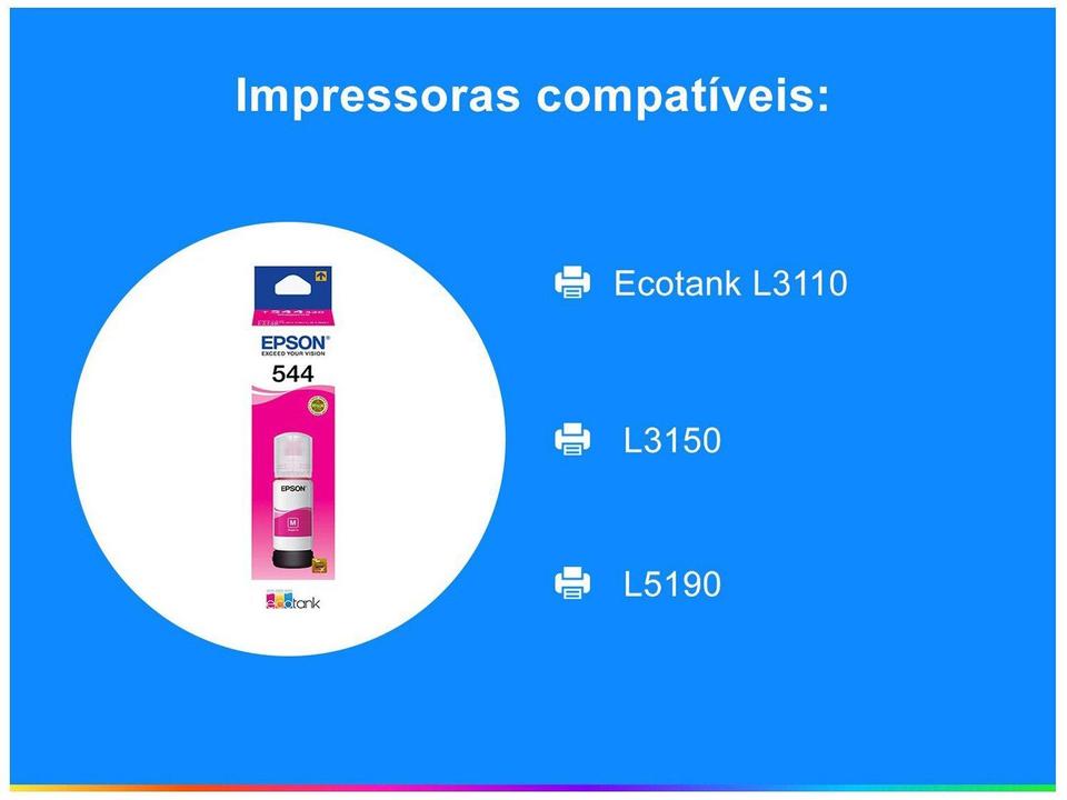 Garrafa de Tinta Epson EcoTank T544320 Magenta Original Refil - 1
