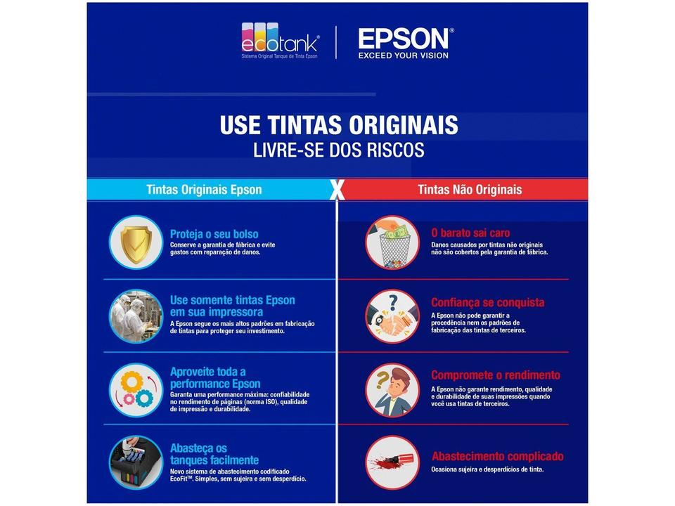 Garrafa de Tinta Epson T504 Ciano Original Refil - 2