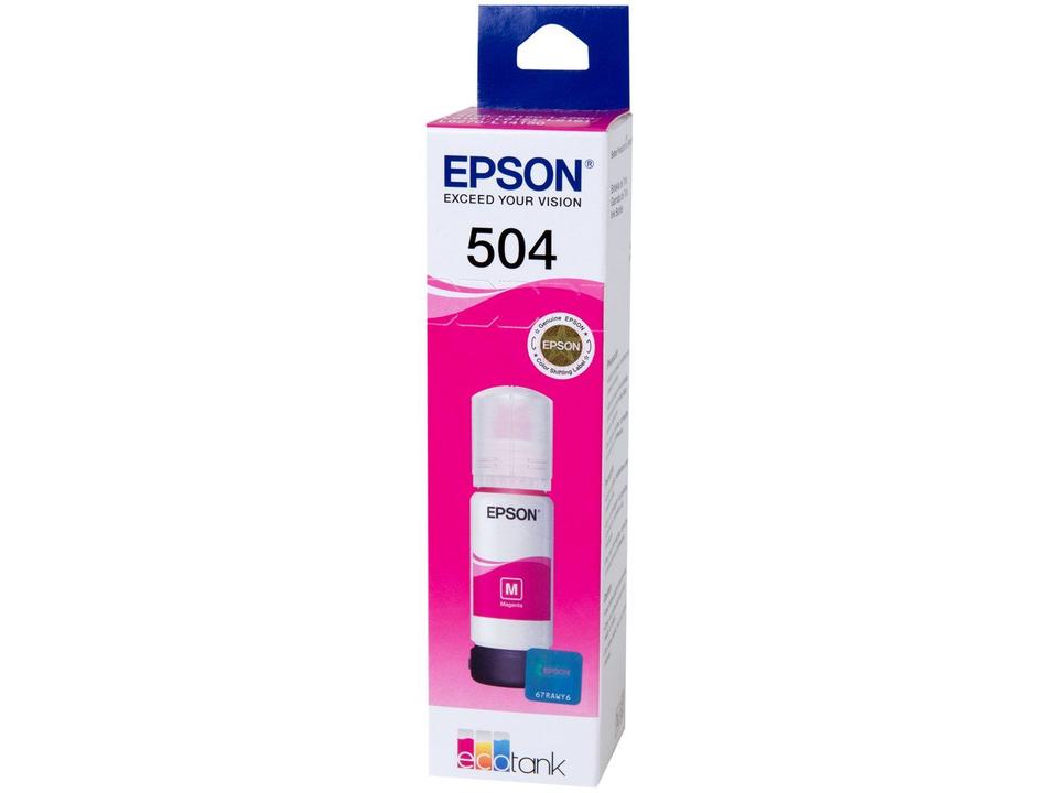 Garrafa de Tinta Epson T504 Magenta Original Refil - 6