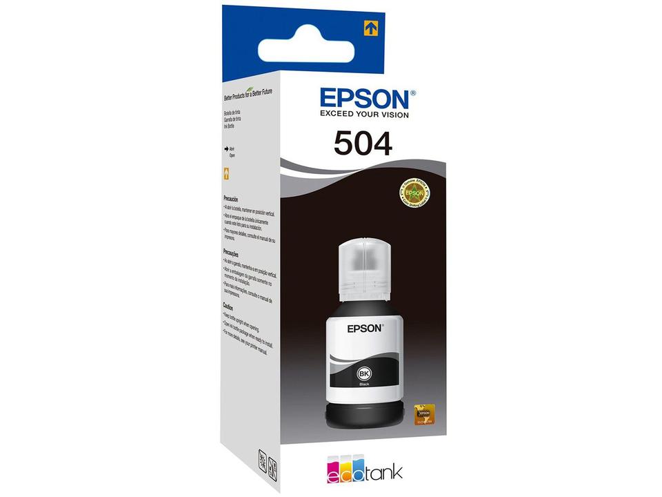 Garrafa de Tinta Epson T504 Ciano Original Refil - 4