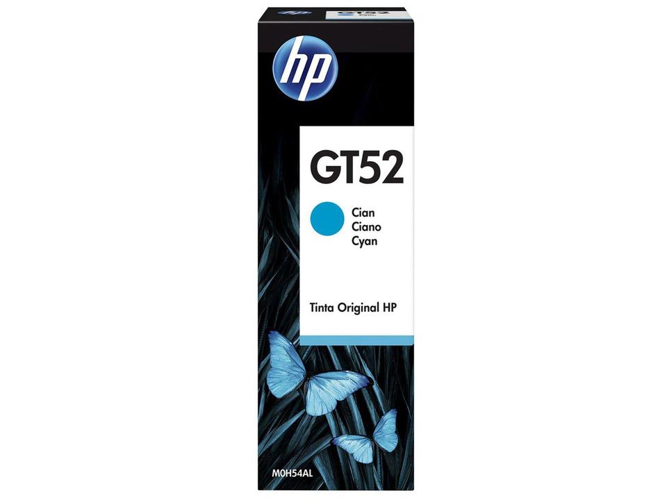 Garrafa de Tinta HP Ciano GT52 Original