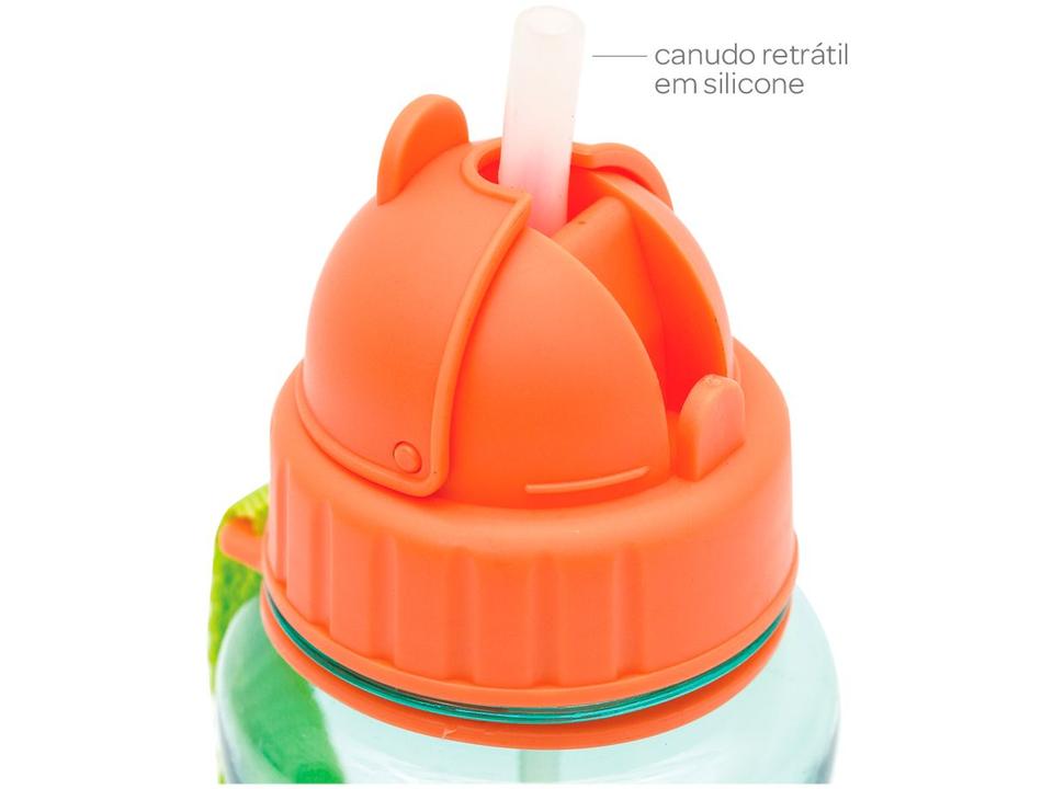 Garrafa Infantil 350ml com Canudo Buba Frutti Avocado Laranja - 2