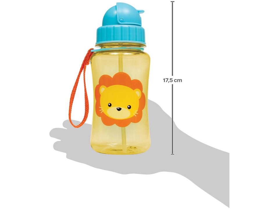 Garrafa Infantil com Canudo 350ml Buba Animal Fun Leão - 4