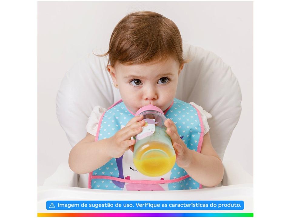 Garrafa Infantil com Canudo 350ml Buba Animal Fun Unicórnio - 3