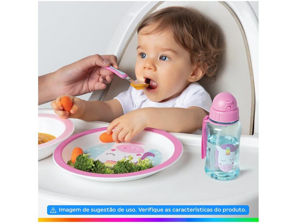 Garrafa Infantil com Canudo 350ml Buba Animal Fun Unicórnio - 4
