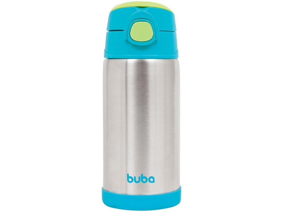 Garrafa Térmica com Canudo e Tampa 400ml Buba Azul - 3