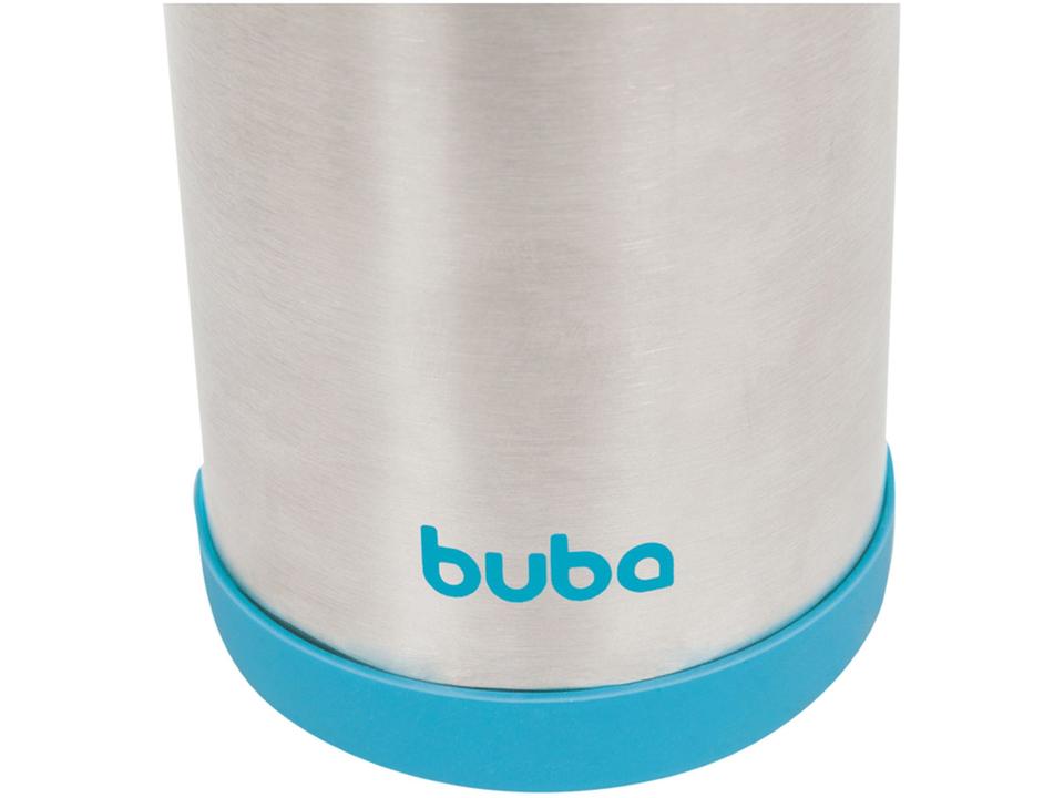 Garrafa Térmica com Canudo e Tampa 400ml Buba Azul - 4