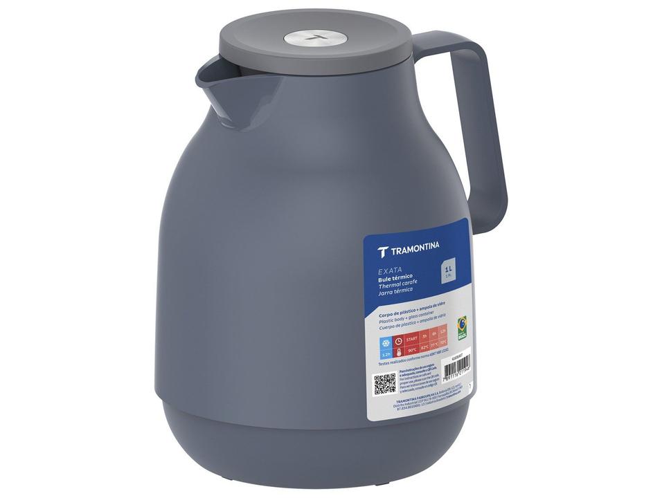 Garrafa Térmica de Plástico 1L Tramontina Exata Azul - 5