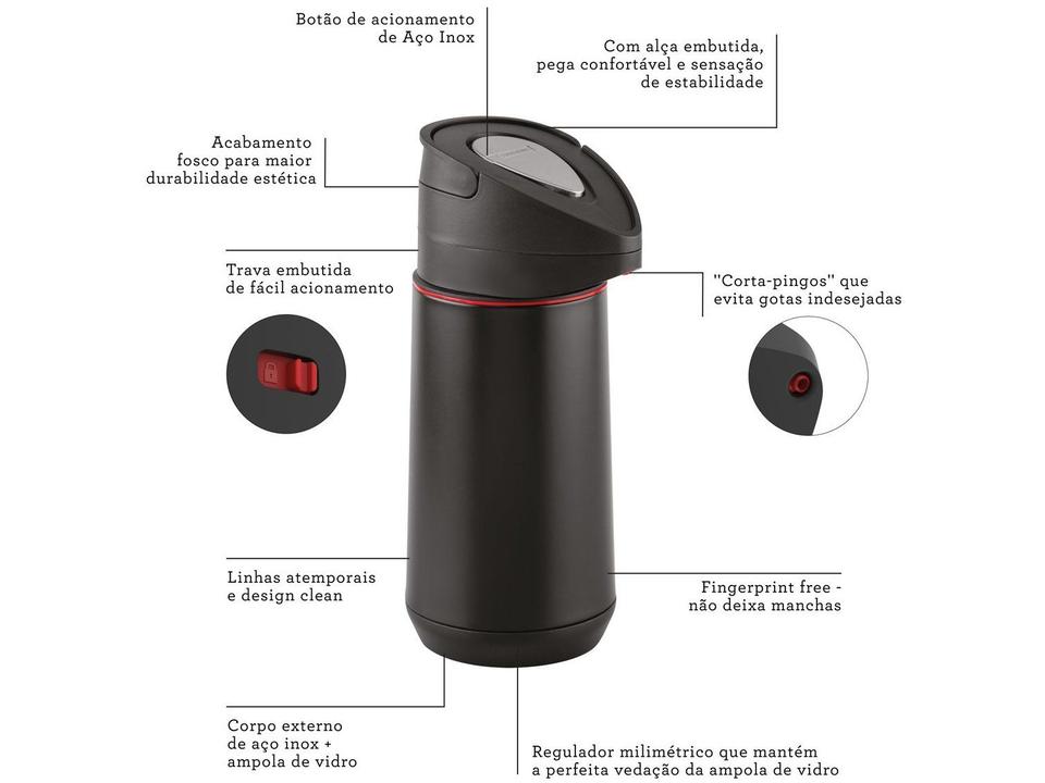 Garrafa Térmica Inox Tramontina 1,2L Exata - 9
