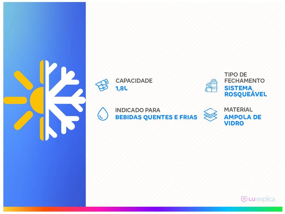 Garrafa Térmica Tramontina 1,8L Exata 61639583 Preto - 1