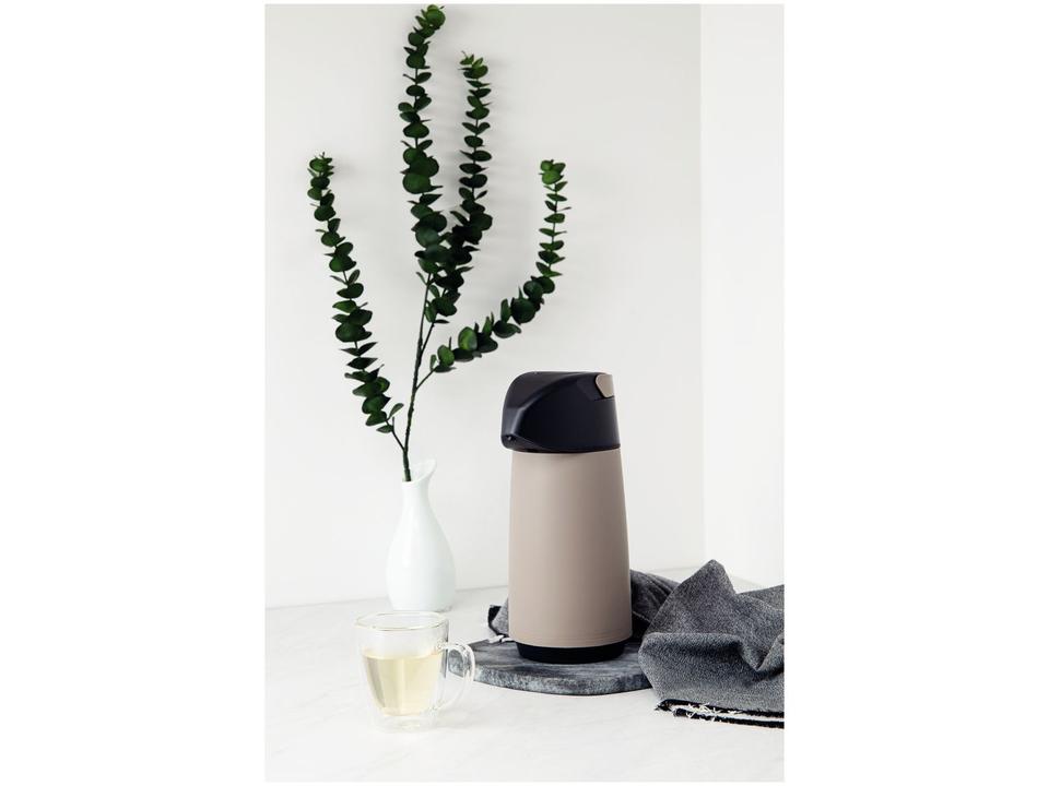 Garrafa Térmica Tramontina 1L Exata Bege e Preta - 1