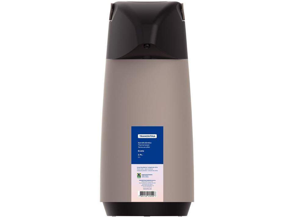 Garrafa Térmica Tramontina 1L Exata Bege e Preta - 6