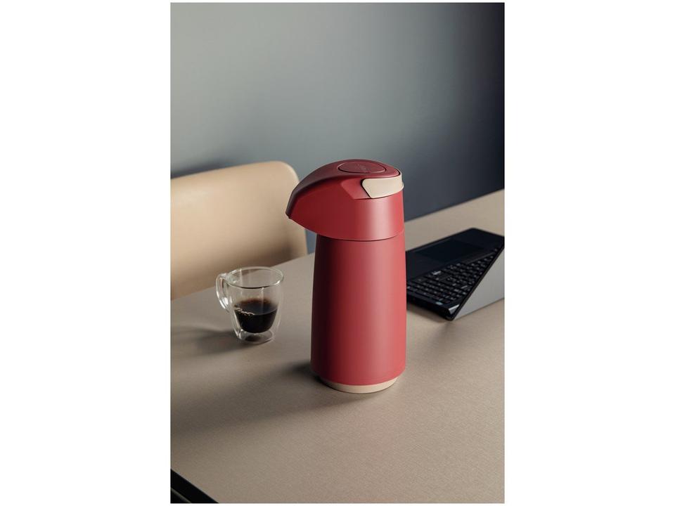 Garrafa Térmica Tramontina 1L Exata Vermelha - 2