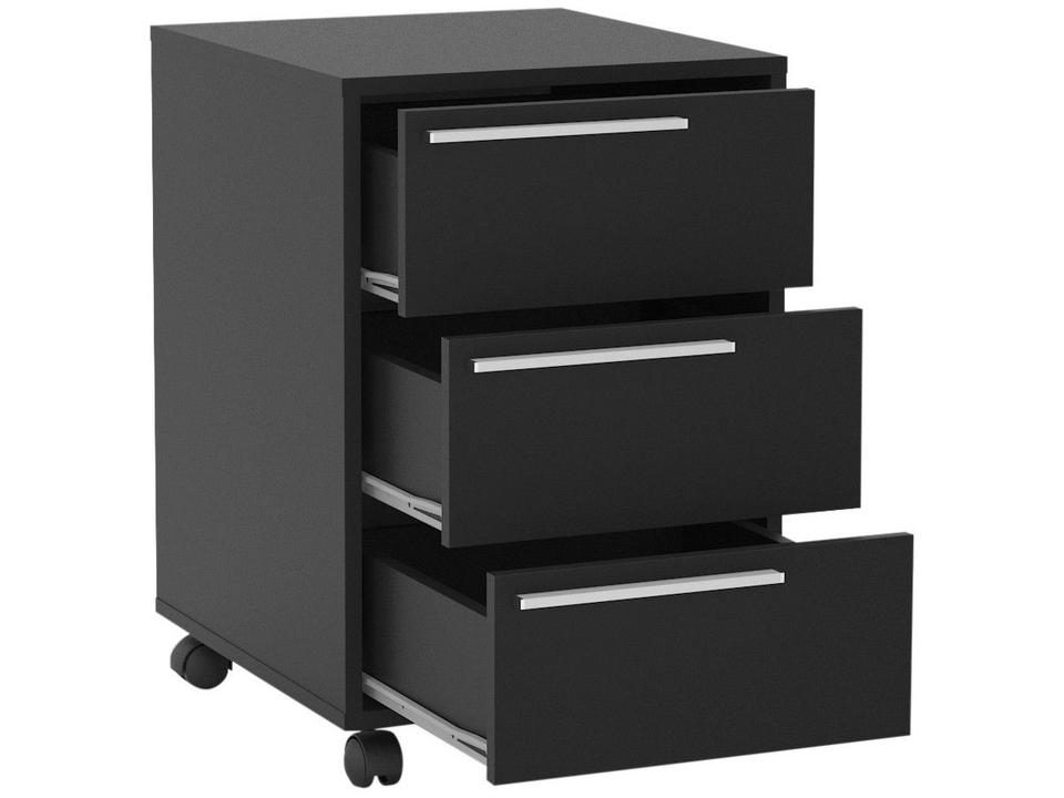 Gaveteiro com Rodinhas 3 Gavetas Politorno Maia - 2