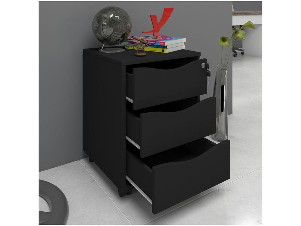 Gaveteiro com Rodízios 3 Gavetas Artany - 2